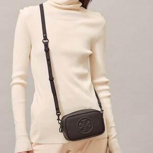 TORY BURCH PERRY BOMBE MATTE BLACK Crossbody Bag
